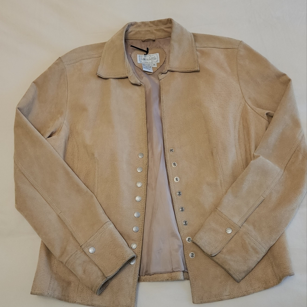 Tan leather jacket